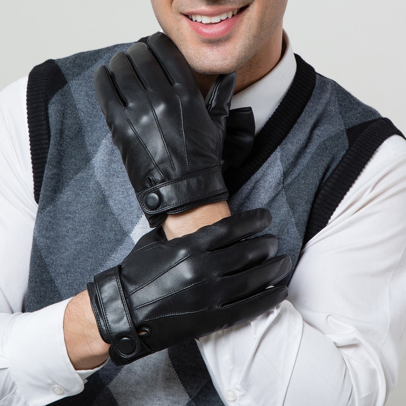 Premium Genuine Handmade Leather Gloves for Men - Leatherya