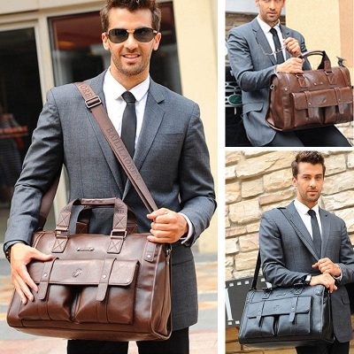 Premium Leather Business Briefcase for Men