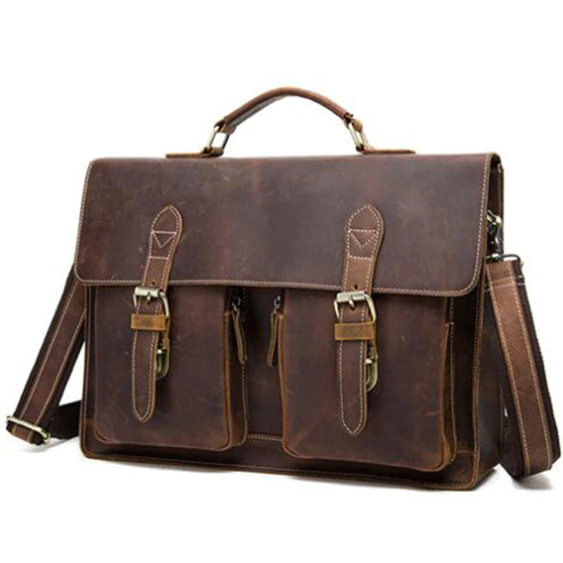 Premium Genuine Leather Business Briefcase for Men - Leatherya
