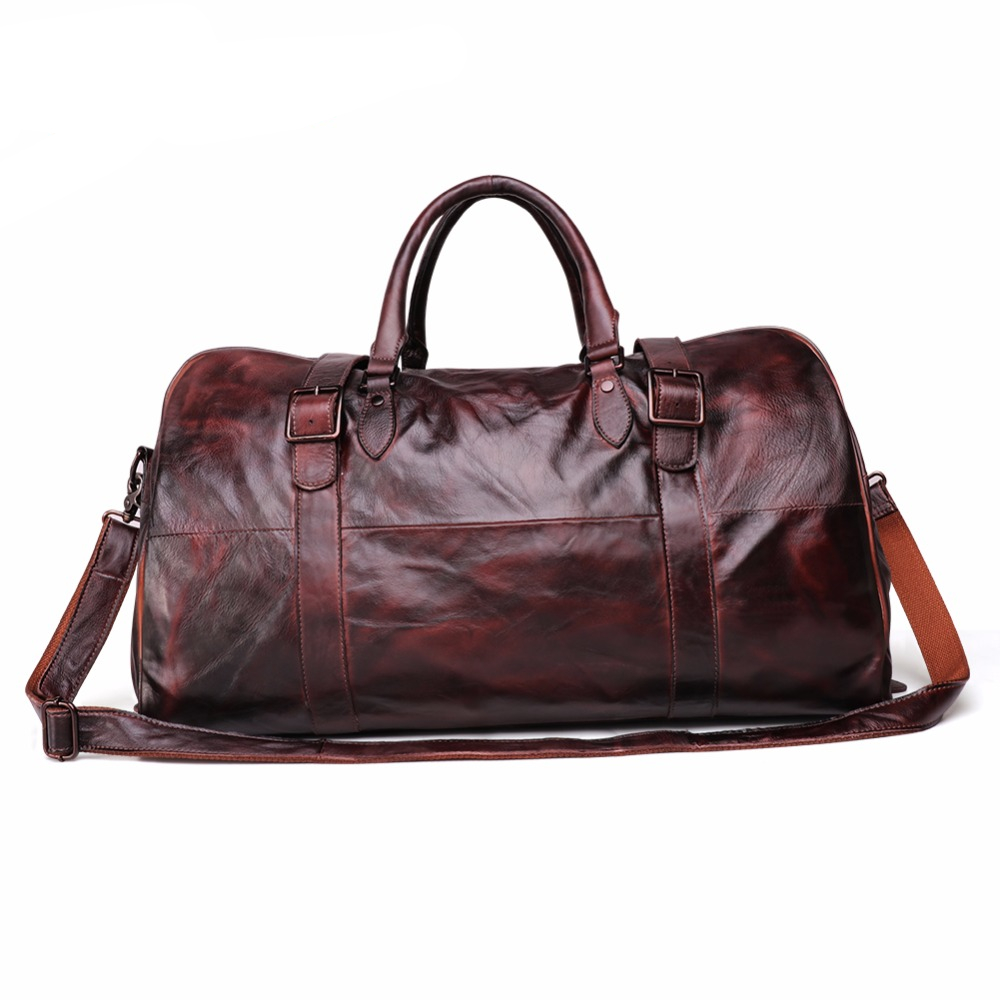 Premium Genuine Leather Travel Bag for Men - Leatherya
