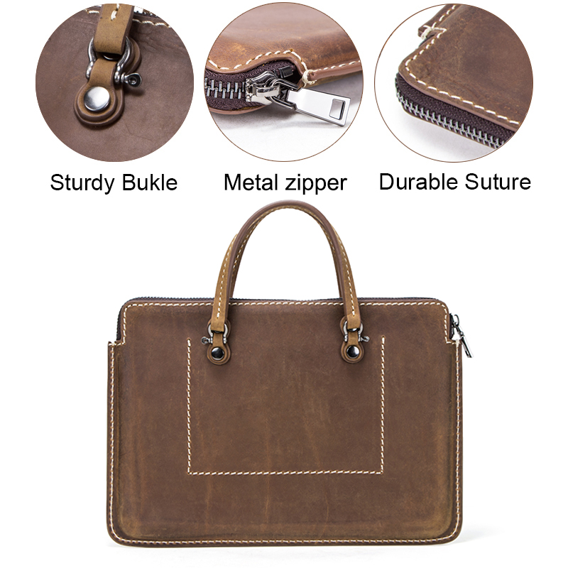 Premium Genuine Leather 13.3” Laptop Bag - Leatherya