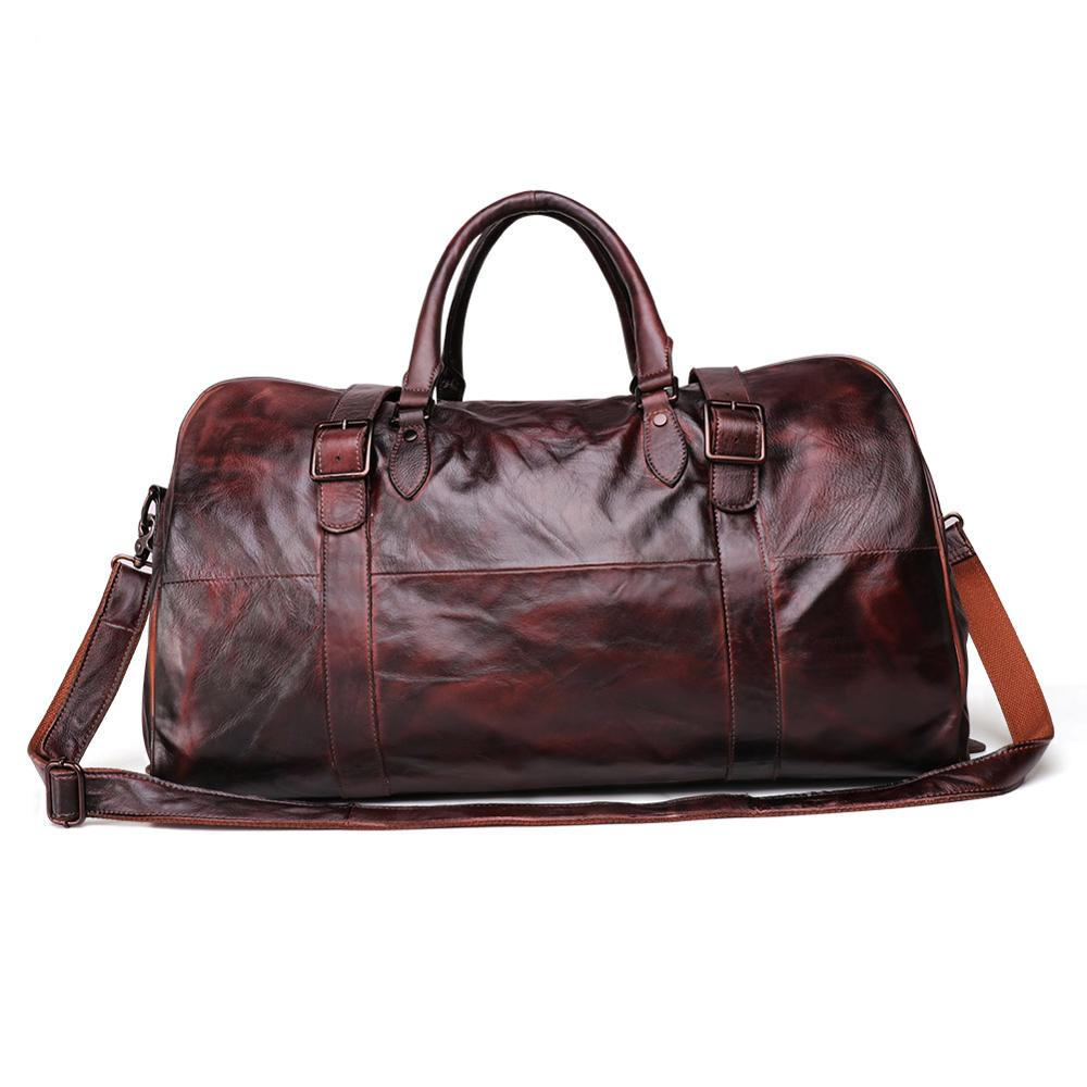 Premium Genuine Leather Travel Bag For Men Leatherya